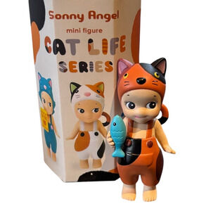 New Kewpie/Angel Mini Figure, Black & Brown Cat Costume, Open Box